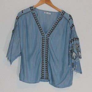 Zara trf collection - blouse, Size M, denim